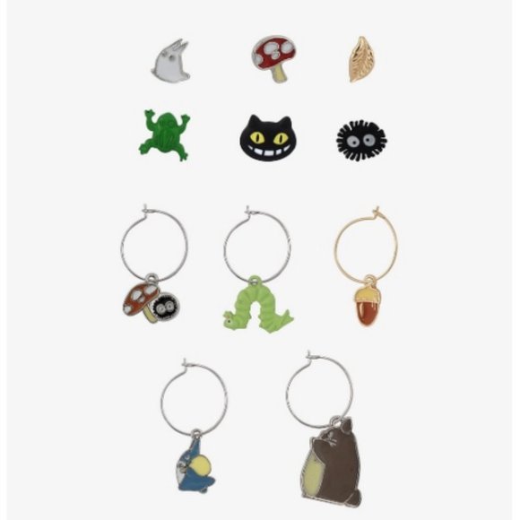 Studio Ghibli My Neighbor Totoro 12-Piece Mismatch Earring Set - Picture 3 of 4